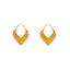 22K Yellow Gold "V" Shaped Hoop Earrings (10.5gm)