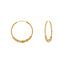 22K Yellow & White Gold Beaded Hoop Earrings (8.3gm)
