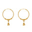 22K Yellow Beaded Jhumka Hoop Earrings (7.8gm)