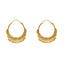 22K Yellow Beaded Hoop Earrings (8.2gm)