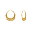 22K Yellow Beaded Hoop Earrings (8.2gm)