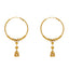 22K Yellow & White Gold Jhumka Hoop Earrings (10.7gm)