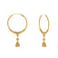 22K Yellow & White Gold Jhumka Hoop Earrings (10.7gm)