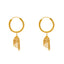 22K Yellow Gold Jhumka Hoop Earrings (14.2gm)