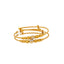 22K Yellow & White Gold Beaded Bangle Set of 2 (8.6gm)
