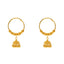 22K Yellow Gold Beaded Jhumka Hoop Earrings (14.2gm)