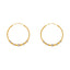 22K Yellow & White Gold Beaded Hoop Earrings (6.6gm)