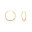 22K Yellow & White Gold Beaded Hoop Earrings (6.6gm)