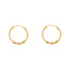 22K Yellow & White Gold Beaded Hoop Earrings (4.1gm)