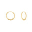 22K Yellow & White Gold Beaded Hoop Earrings (4.7gm)
