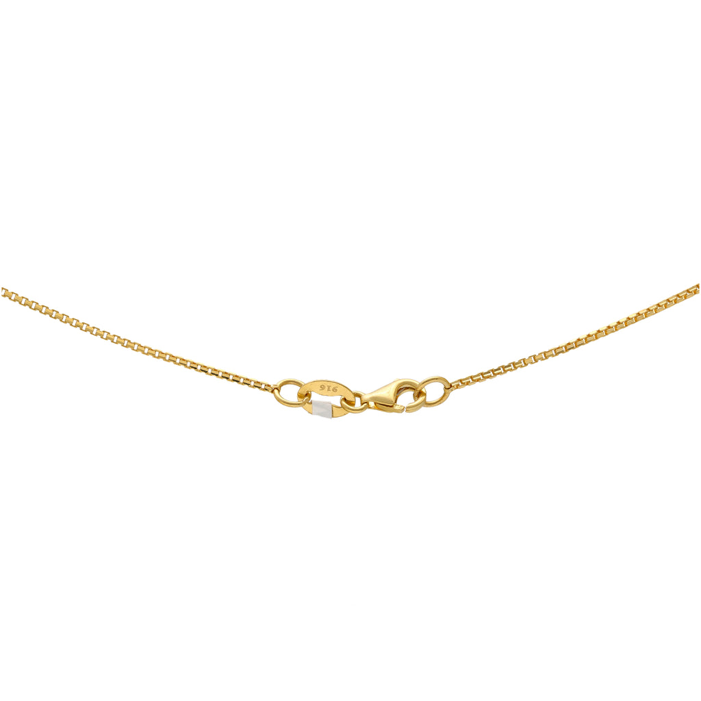 22K MultiTone Gold Beaded Chain (11.1gm) Virani Jewelers