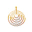 22K Multi-Tone Gold Beaded Pendant (10gm)