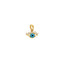 22K Yellow Gold & CZ Evil Eye Pendant (1gm)