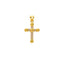 22K Yellow Gold & CZ Cross Pendant (2.6gm)
