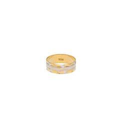 22K Yellow & White Gold Men's Ring (2.7gm)