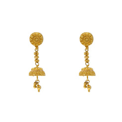 22K Yellow Gold Jhumka Earrings (8.3gm)