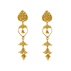 22K Yellow Gold Jhumka Earrings (11.9gm)