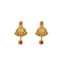 22K Yellow Gold Antique Necklace Set w/ Ruby & CZ (36.5gm)