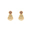 22K Yellow Gold Antique Choker Necklace Set w/ Emerald, Ruby, CZ, & Pearls (38.2gm)