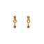 22K Yellow Gold Antique Necklace Set w/ Ruby & CZ (38.4gm)