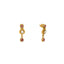 22K Yellow Gold Antique Necklace Set w/ Ruby & CZ (38.4gm)