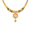 22K Yellow Gold Antique Necklace Set w/ Emerald & Ruby (38.2gm)