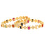 22K Yellow Gold Bangle Set of 2 w/ Kundan, Emerald, CZ, Ruby & Sapphire (32.5gm)
