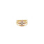 22K Multi-Tone Gold Beaded Ring (3.7gm)