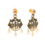 22K Antique Gold, Ruby, Pearl & CZ Temple Jewelry Set (69.4gm)
