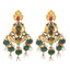 22K Antique Gold, Emerald, Ruby, & Pearl Temple Jewelry Set (106.3gm)