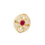22K Yellow Gold, CZ, and Ruby Cocktail Ring (6.7grams)
