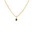 22K Yellow Gold & Sapphire Oval Pendant Set (8.7gm)