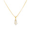 22K Yellow Gold & CZ Art Deco Pendant Set (7.6gm)