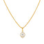 22K Yellow Gold & CZ Fancy Pendant Set (8.4gm)