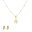 22K Yellow Gold & CZ Fancy Pendant Set (7.6gm)