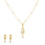 22K Yellow Gold & CZ Fancy Pendant Set (9.2gm)