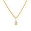 22K Yellow Gold & CZ Fancy Pendant Set (9.5gm)