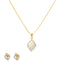 22K Yellow Gold & CZ Fancy Pendant Set (6.3gm)