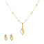 22K Yellow Gold & CZ Fancy Pendant Set (5.4gm)