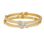 22K Yellow Gold & CZ Bangle Set of 2 (28.6gm)