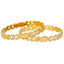 22K Yellow & White Gold Artisan Bangle Set of 2 (38.5gm)