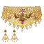 22K Yellow Gold Lakshmi Choker Set w/ Gems & Pearls (95.5gm)