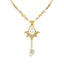 22K Yellow & White Gold Beaded Heart Necklace Set (15.6gm)