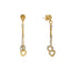 22K Yellow & White Gold Beaded Heart Necklace Set (12.7gm)