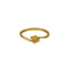 22K Yellow Gold & CZ Ring (1.8gm)