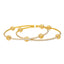 22K Yellow & White Gold Ball Bead Bangle Set of 2 (18.3gm)