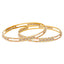 22K Multi-Tone Gold Bangle Set of 2 (39.6gm)
