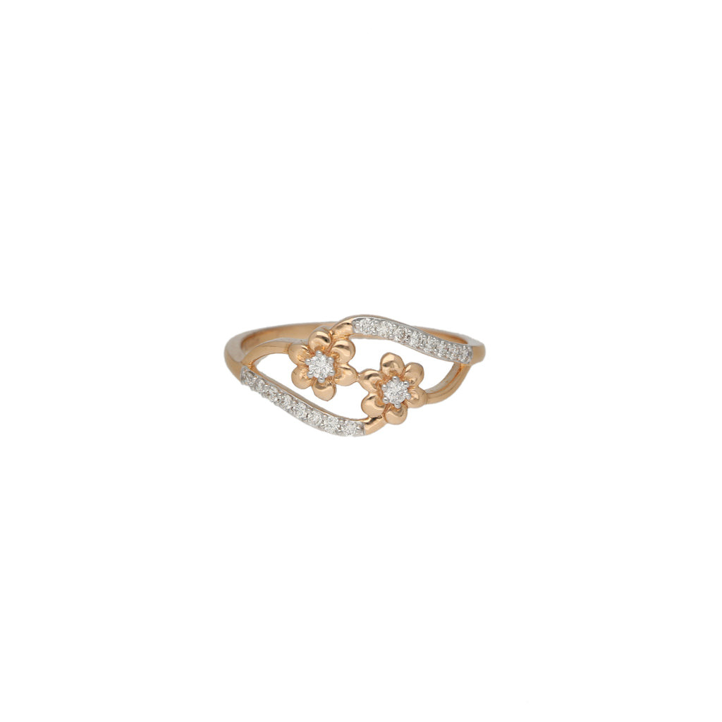 18K Rose Gold & 0.08 Carat Diamond Ring (1.7gm) Virani Jewelers