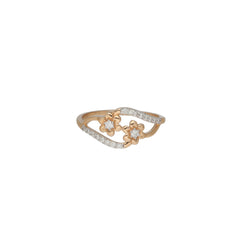 18K Rose Gold & 0.08 Carat Diamond Ring (1.7gm)