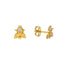 22K Yellow Gold & CZ Stud Earrings (1.3gm)